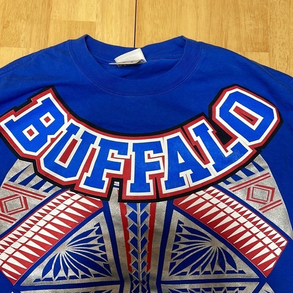 Retro Buffalo Bills Aztec mens large script fan gear unique colorful - Picture 3 of 7
